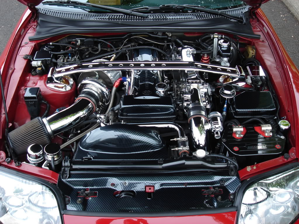 Подкапотка Supra 2jz-gte big single turbo и карбон